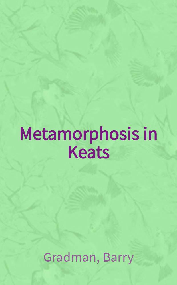 Metamorphosis in Keats