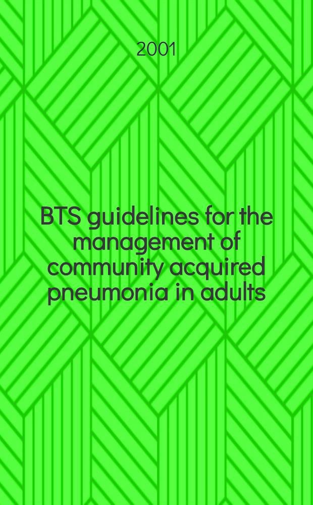 BTS guidelines for the management of community acquired pneumonia in adults