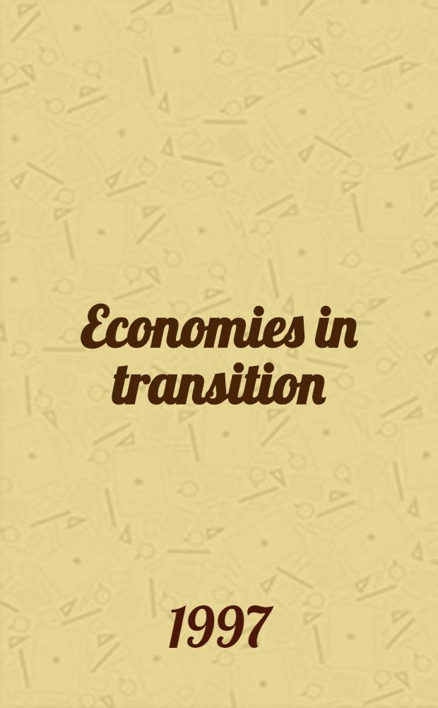 Economies in transition: comparing Asia and Eastern Europe = Экономика в изменении. Сравнивая Азию и Европу.