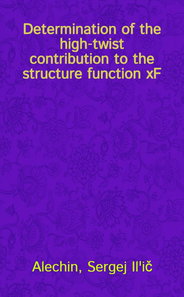 Determination of the high-twist contribution to the structure function xF