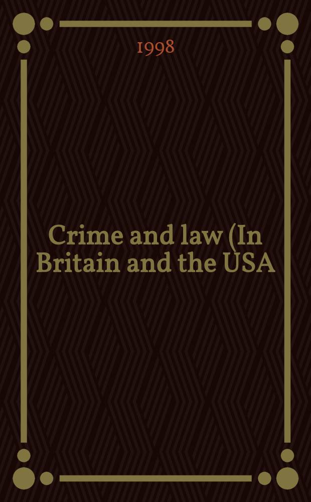 Crime and law (In Britain and the USA) : Учеб. задания