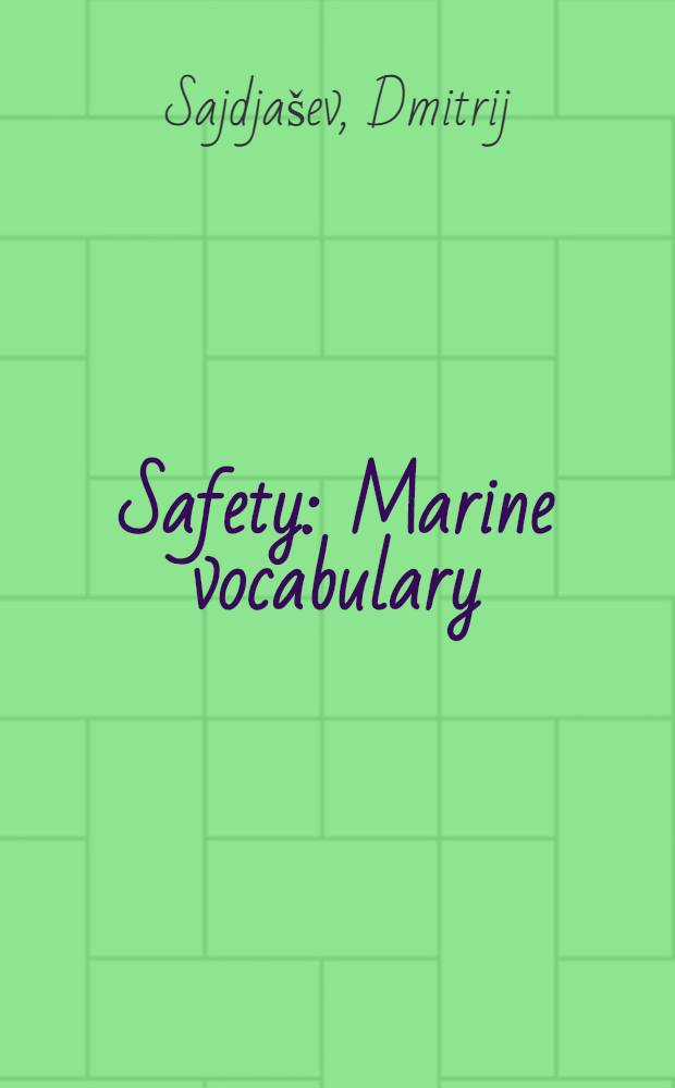 Safety : Marine vocabulary