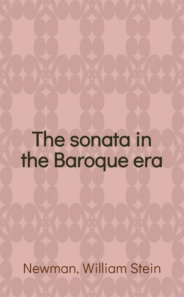 The sonata in the Baroque era = Соната в эру барокко
