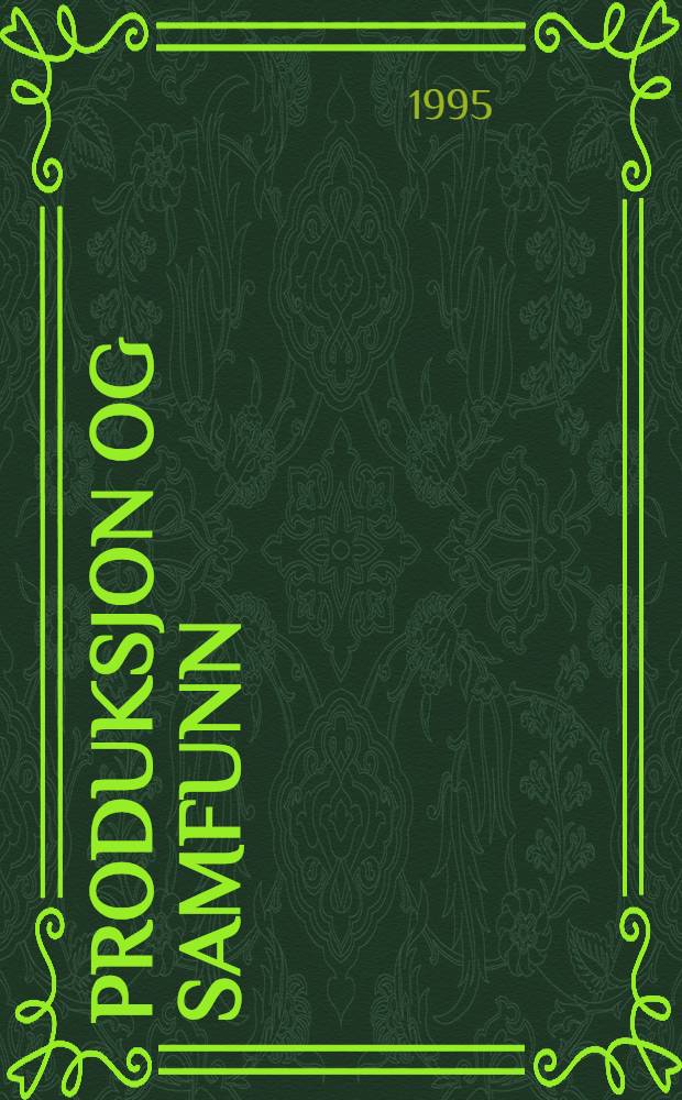Produksjon og samfunn : Om erverv, spesialisering og bosetning i Norden i 1. &aring;rtusen e.Kr. : Beretn. fra 2. nord. jernaldersymp. p&aring; Granavolden Gjӕstgiveri 7.-10. mai 1992 = Продукция и общество: занятия, специализация и поселения на Севере в течение первого тысячелетия нашей эры