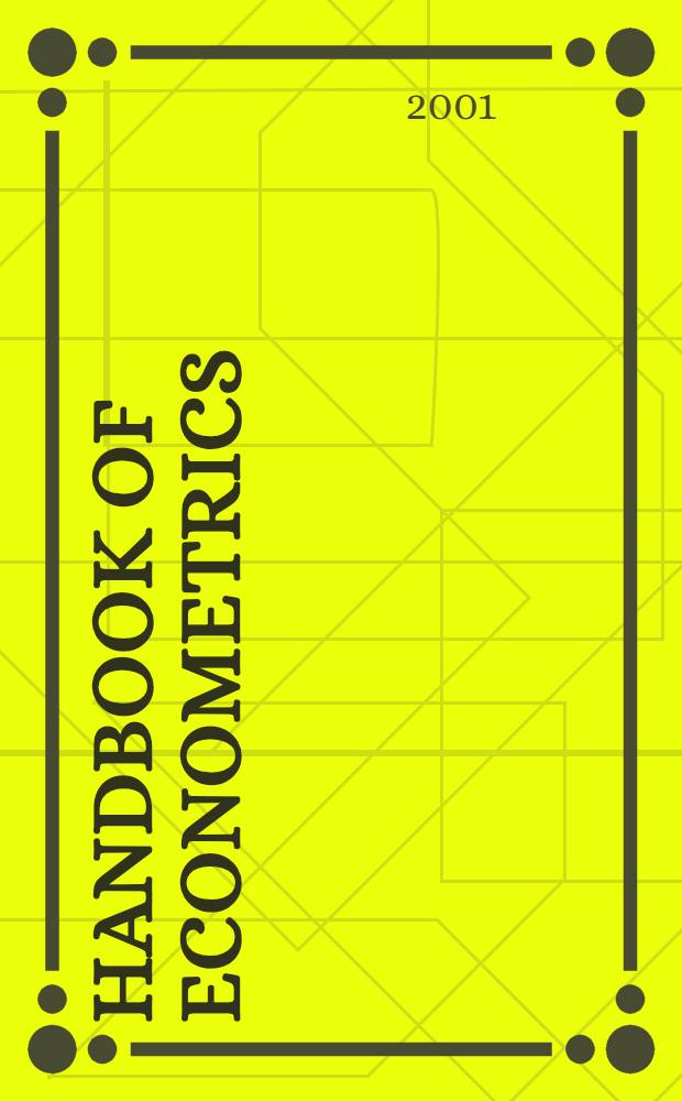 Handbook of econometrics