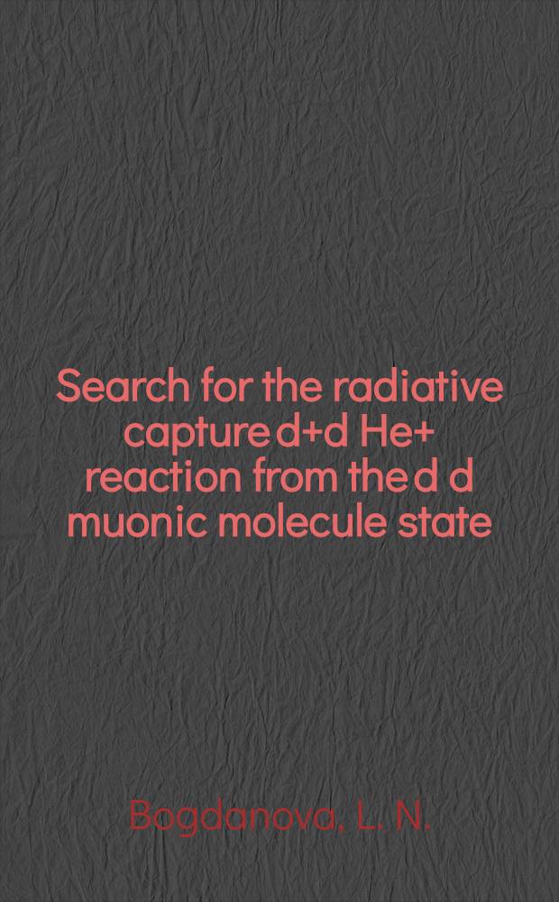 Search for the radiative capture d+d He+ reaction from the d d muonic molecule state