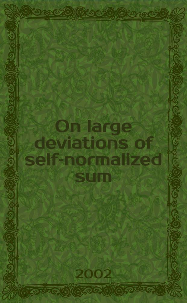 On large deviations of self-normalized sum