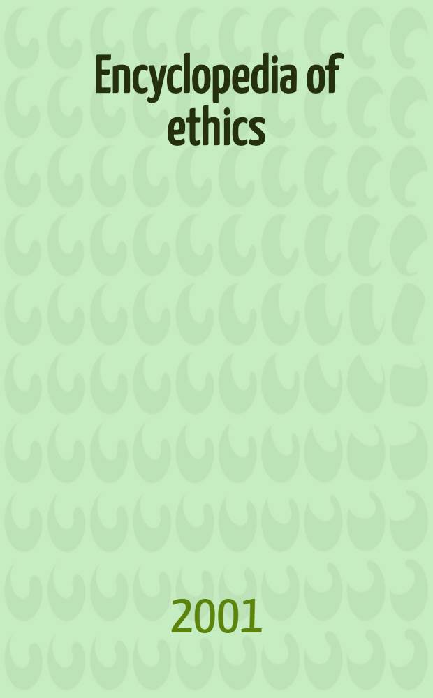 Encyclopedia of ethics