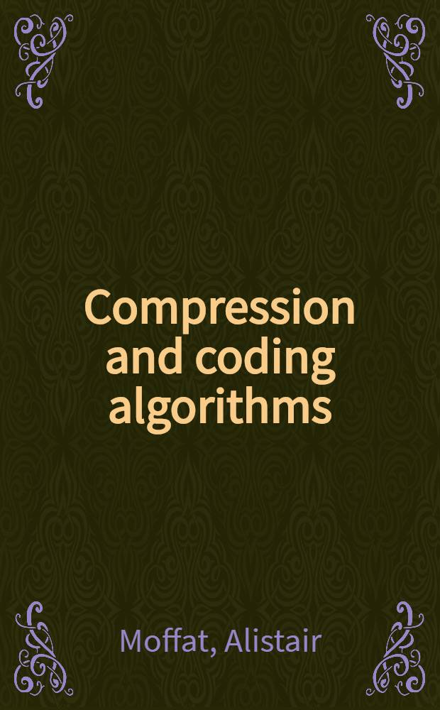 Compression and coding algorithms