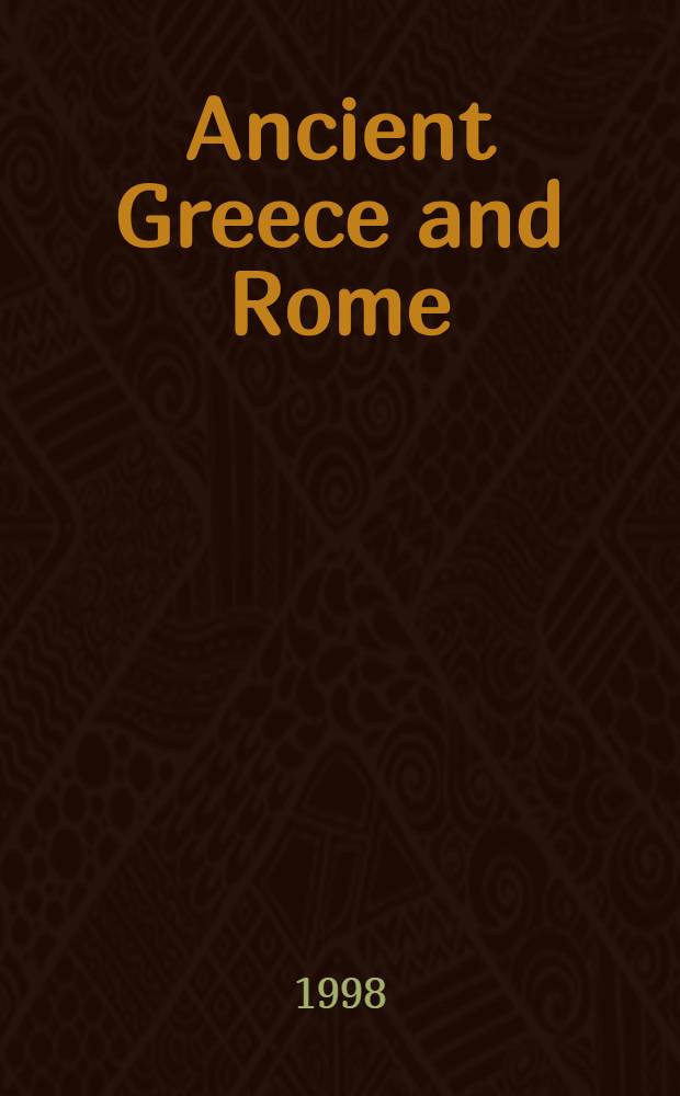 Ancient Greece and Rome : An encycl. for students. Vol. 3 : [Legion - Roman numerals]