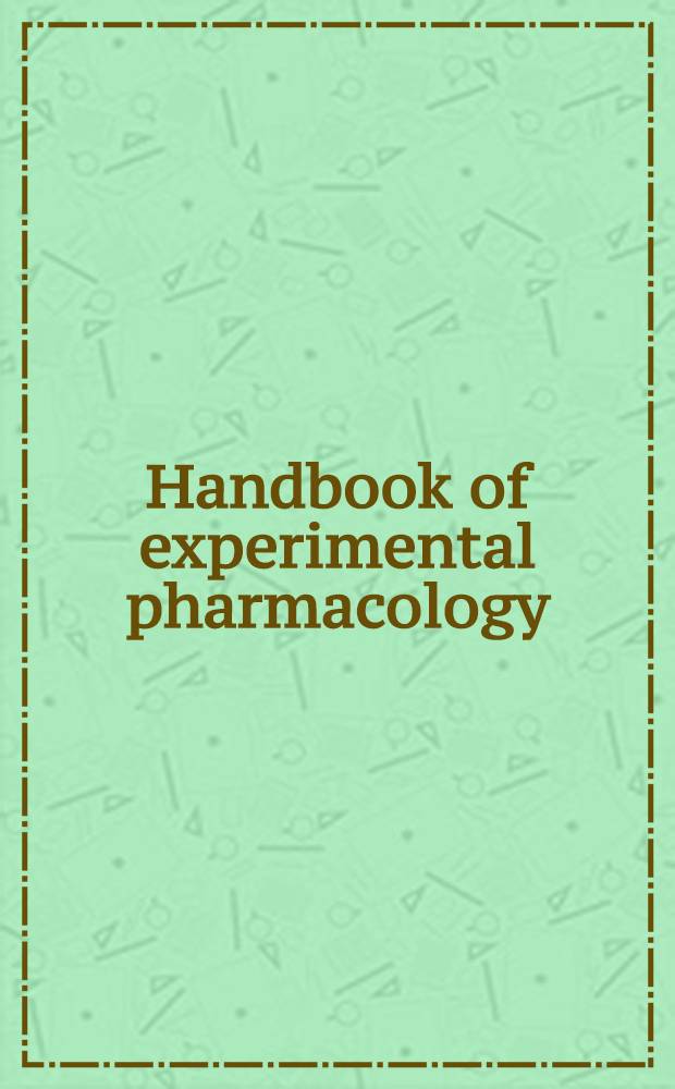 Handbook of experimental pharmacology