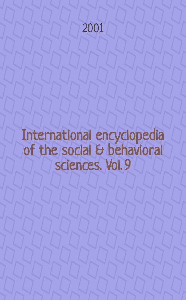 International encyclopedia of the social & behavioral sciences. Vol. 9 : [For - G]