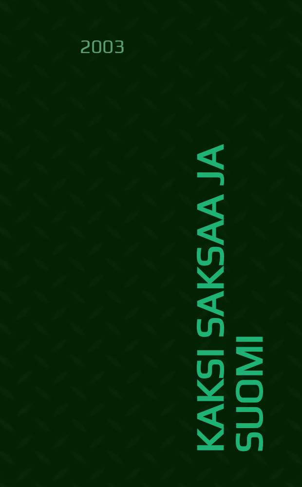 Kaksi Saksaa ja Suomi : Saksan kysymys Suomen puolueettomuuspolitiikan haasteena = Две Германии и Финляндия: немецко-финский диалог и политика взаимопонимания