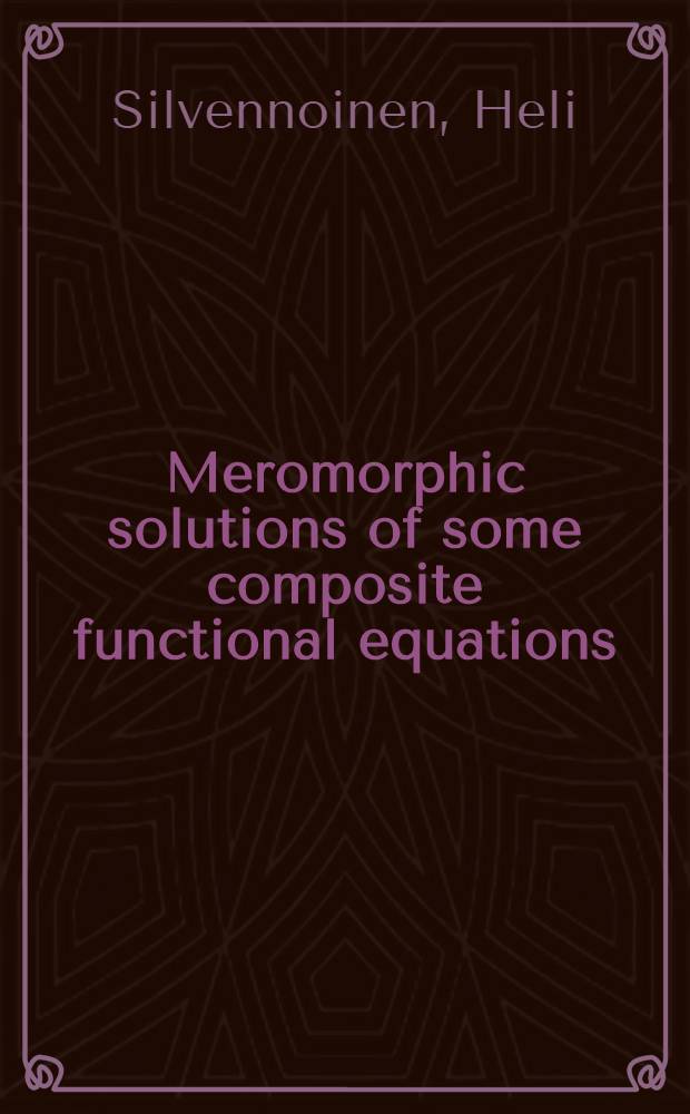 Meromorphic solutions of some composite functional equations