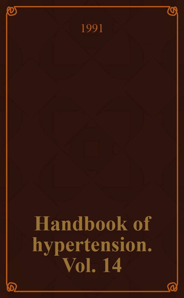 Handbook of hypertension. Vol. 14 : Blood pressure measurement