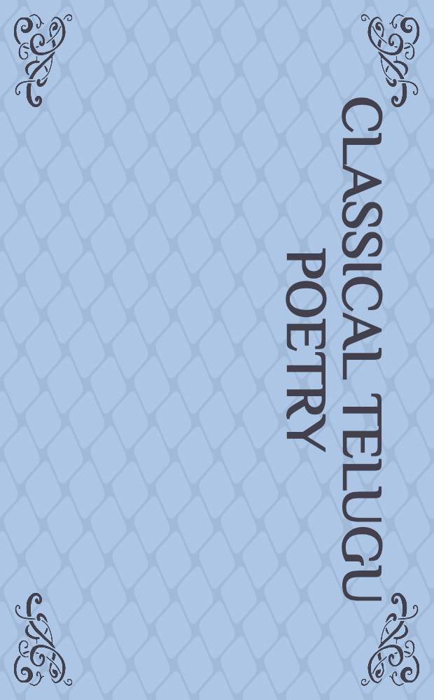 Classical Telugu poetry : An anthology