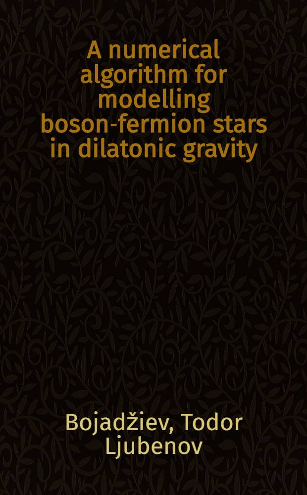 A numerical algorithm for modelling boson-fermion stars in dilatonic gravity
