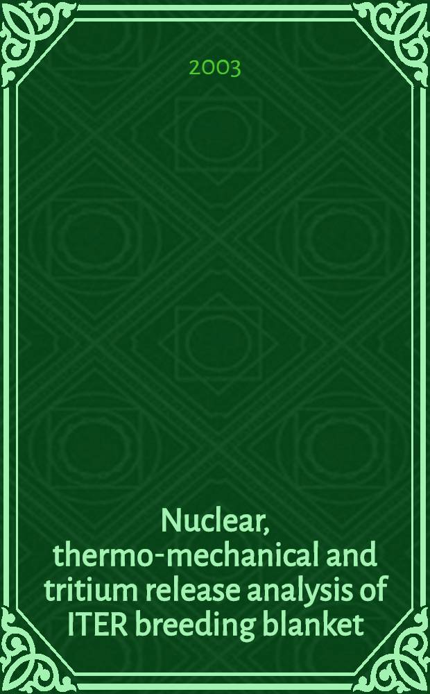 Nuclear, thermo-mechanical and tritium release analysis of ITER breeding blanket