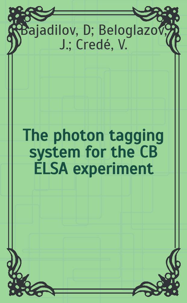 The photon tagging system for the CB ELSA experiment: performance and energy calibration