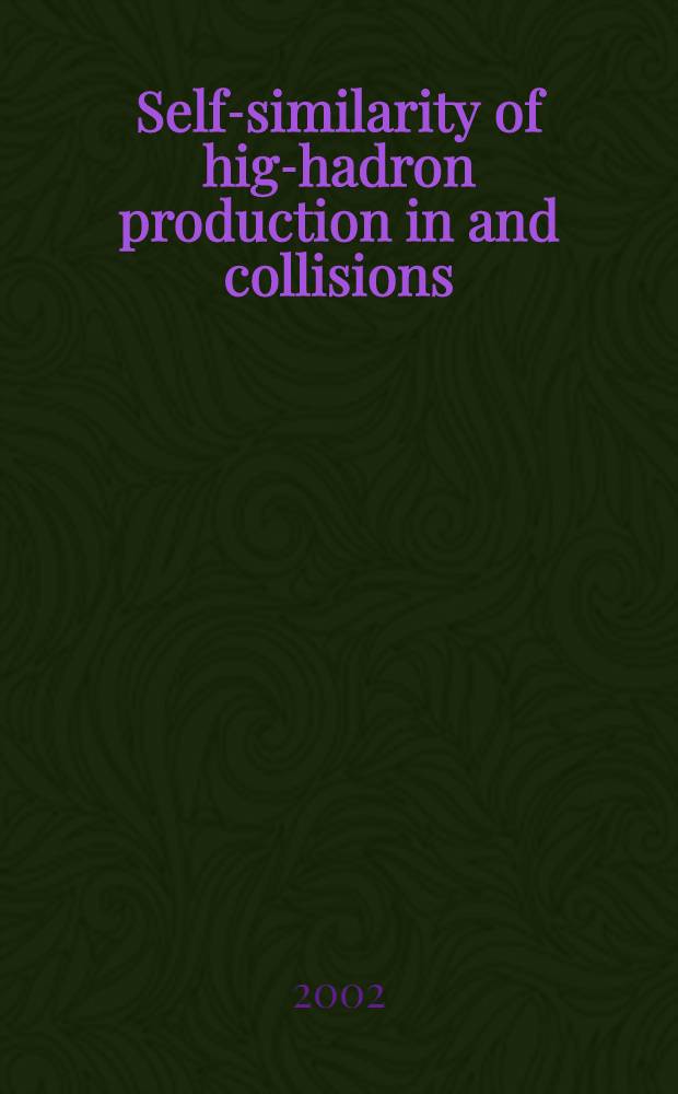 Self-similarity of high- hadron production in and collisions