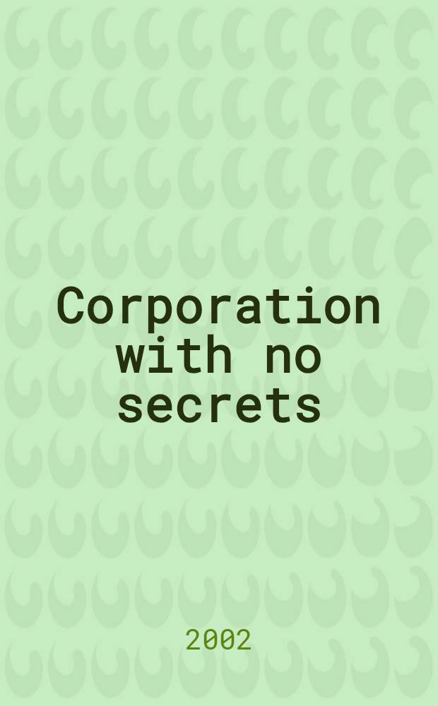 Corporation with no secrets : [Evrazholding Mining a. metallurgical complex. B.1