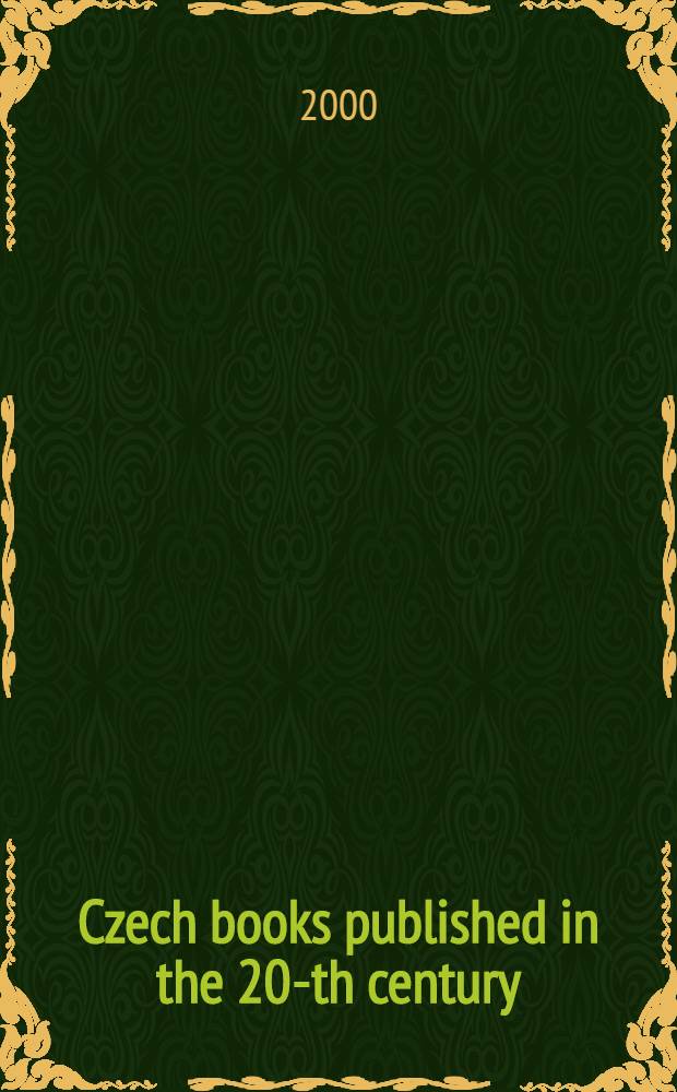 Czech books published in the 20-th century