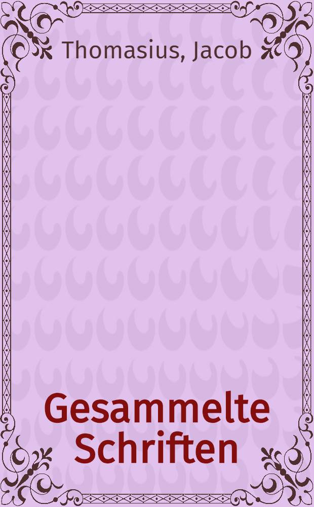 Gesammelte Schriften