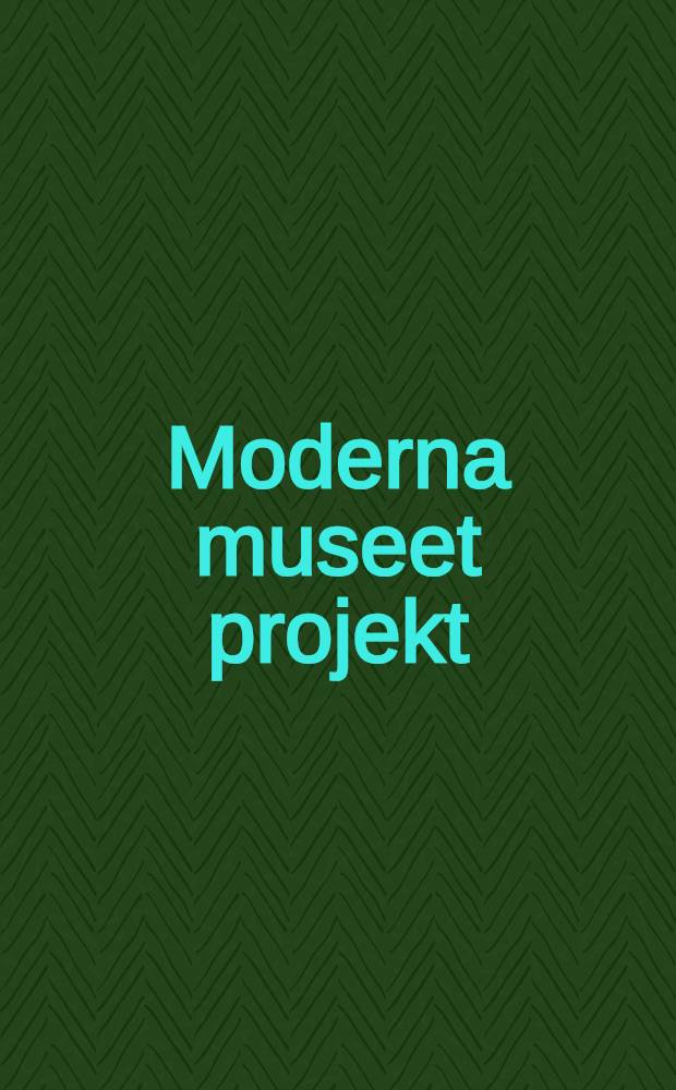 Moderna museet projekt : Philippe Parreno : Utställningskat., 7.9 - 4.10 2001 = Современный музейный проект