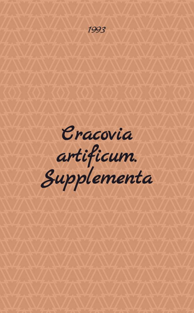 Cracovia artificum. Supplementa : Teksty źródłowe do dziejów kultury i sztuki z archiwaliów kurialnych i kapitulnych w Krakowie, 1441-1450