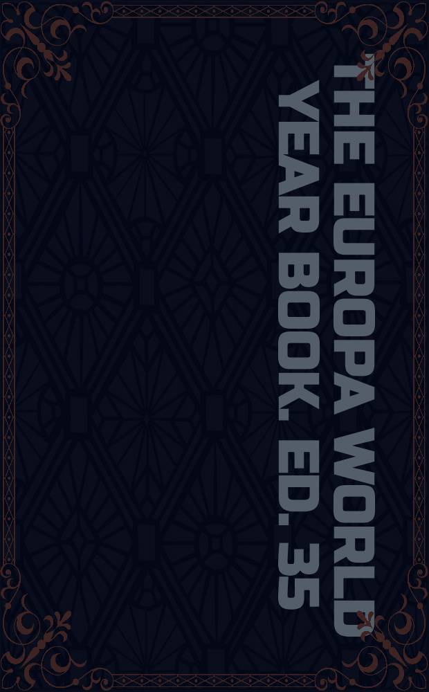 The Europa world year book. Ed. 35 : 1994