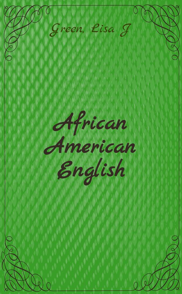 African American English : A ling. introd = Афроамериканский английский язык