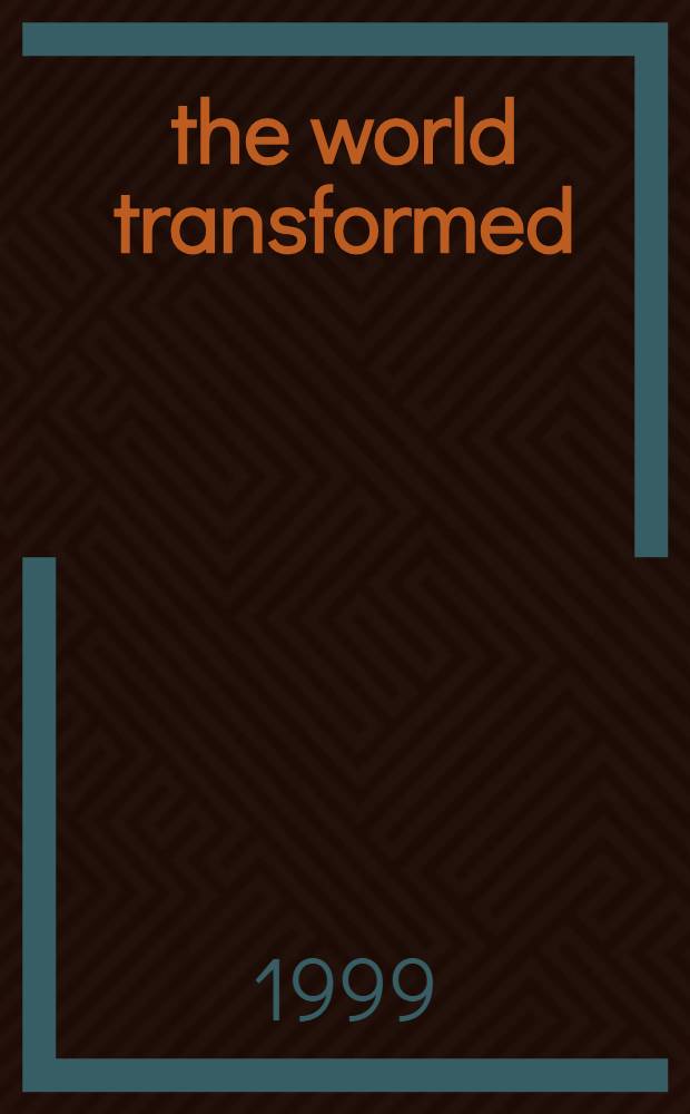 1968: the world transformed : Papers from a Conf. organized by the Germ. hist. inst. (GHI) on May 23-25, 1996, in Berlin = 1968 - мир трансформируется