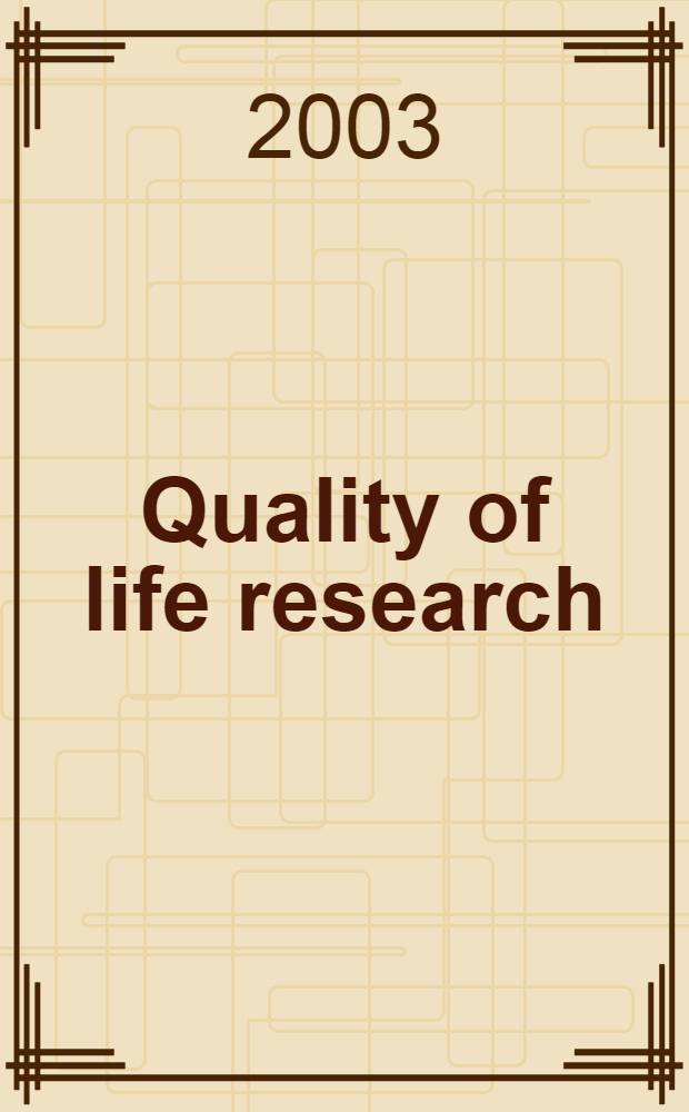 Quality of life research : A crit. introd = Исследование качества жизни