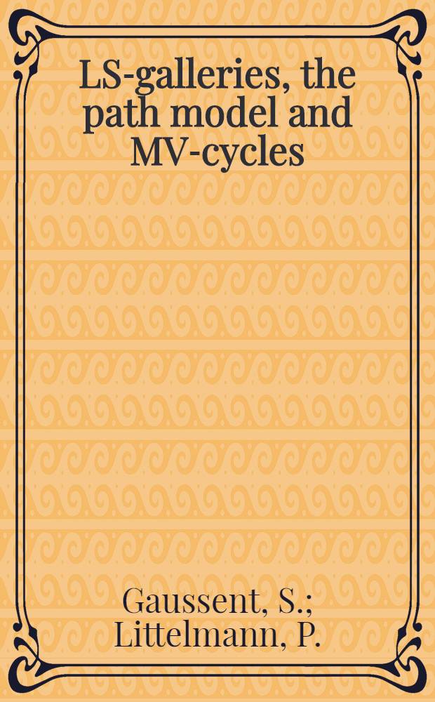 LS-galleries, the path model and MV-cycles