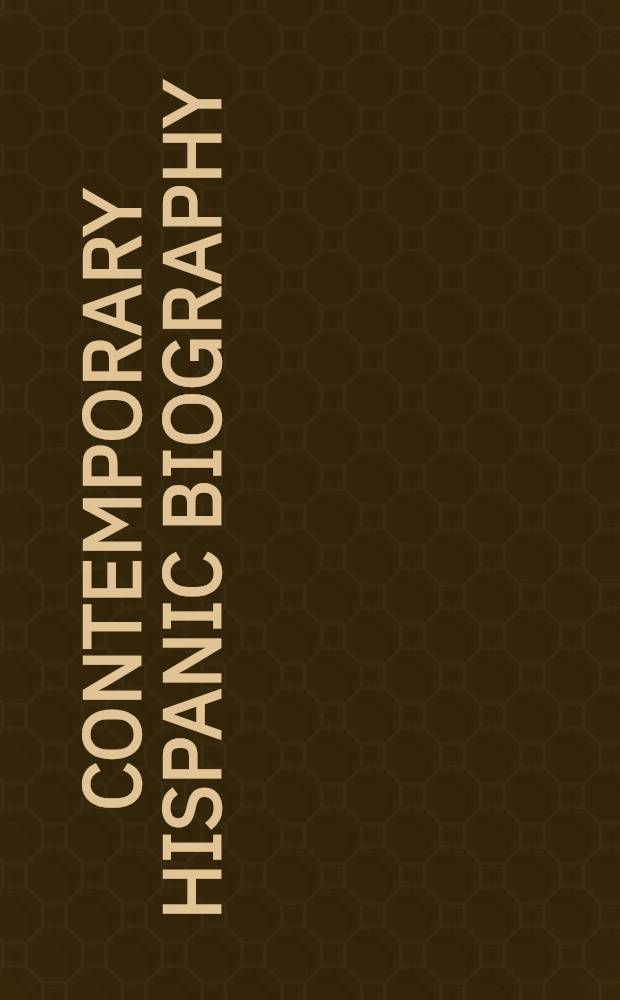 Contemporary Hispanic biography : Profiles from the intern. Hispanic community. Vol. 1