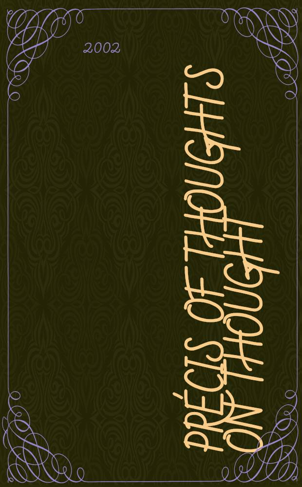Précis of thoughts on thought = Размышления о мышлении