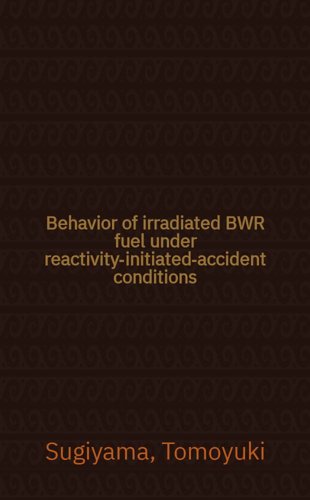 Behavior of irradiated BWR fuel under reactivity-initiated-accident conditions : Results of tests FK-1, -2 a. -3
