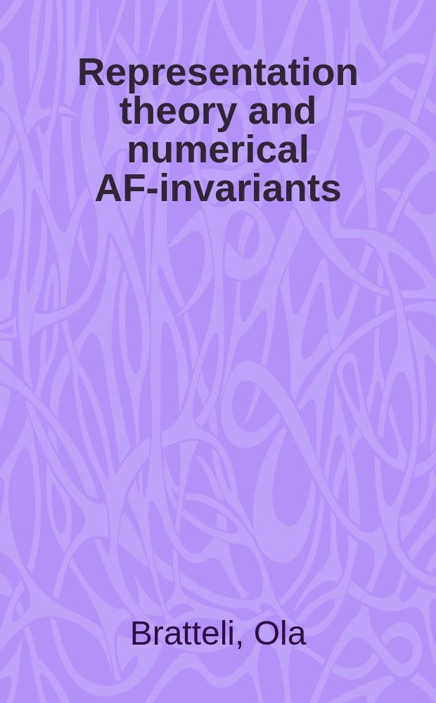 Representation theory and numerical AF-invariants : The representations a. centralizers of certain states on Od