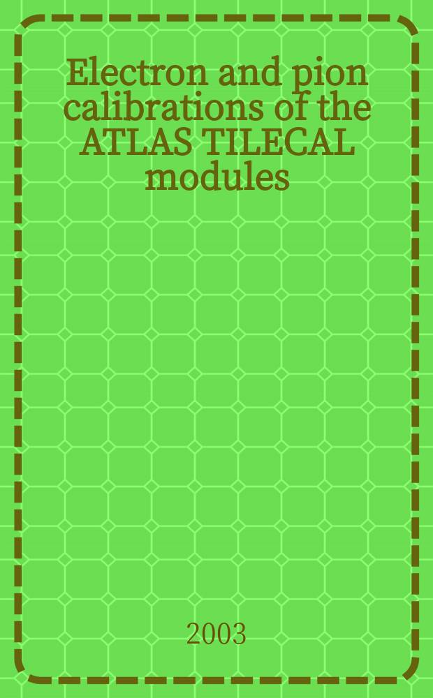 Electron and pion calibrations of the ATLAS TILECAL modules (September 2001 test beam)