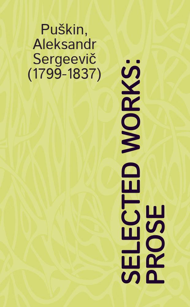 Selected works : Prose