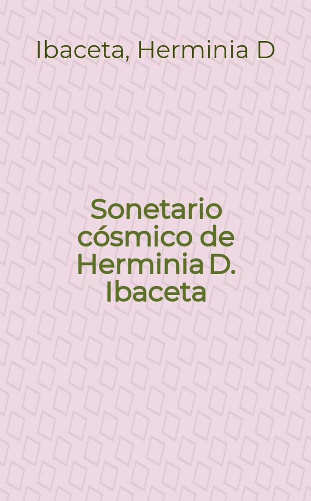 Sonetario cósmico de Herminia D. Ibaceta