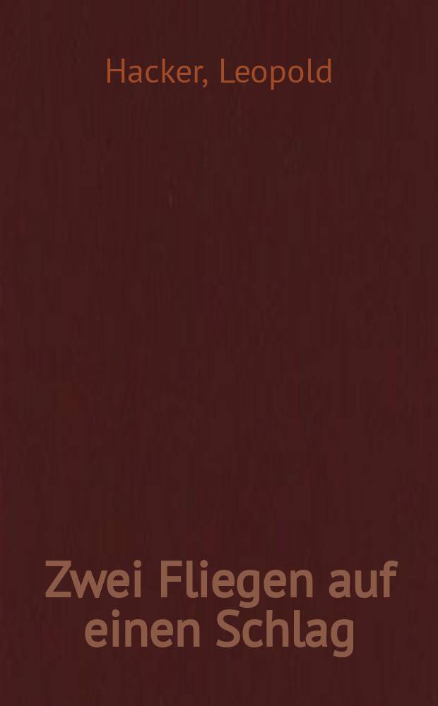 Zwei Fliegen auf einen Schlag : Ein Lichtlein für unsere Zeit