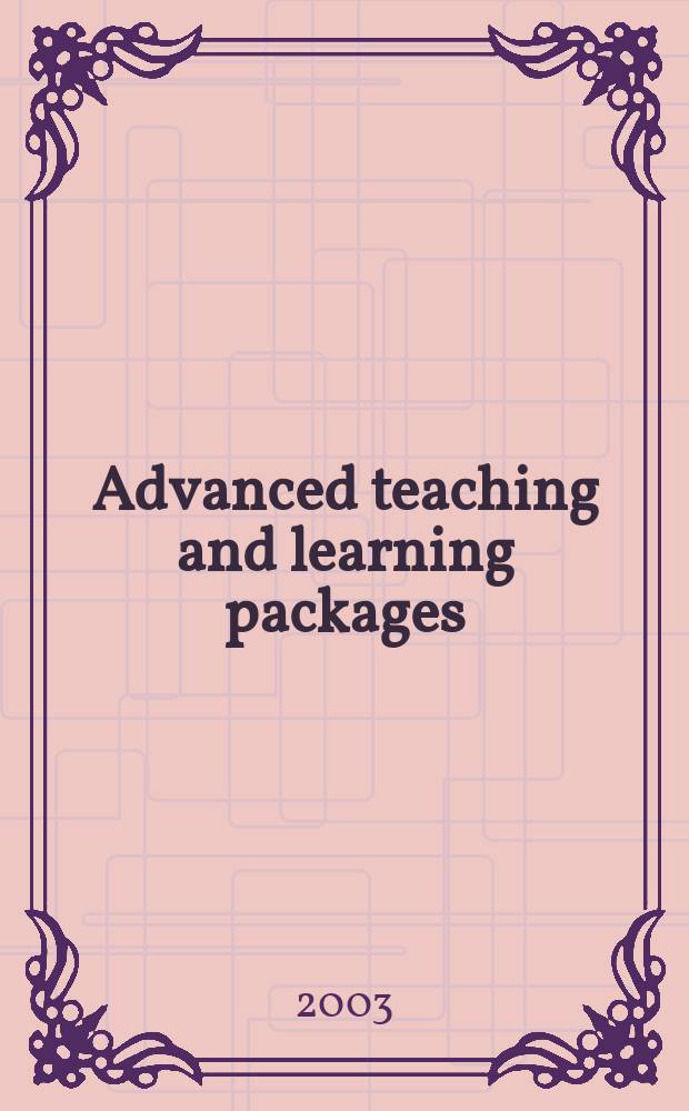 Advanced teaching and learning packages: microchemistry experiences
