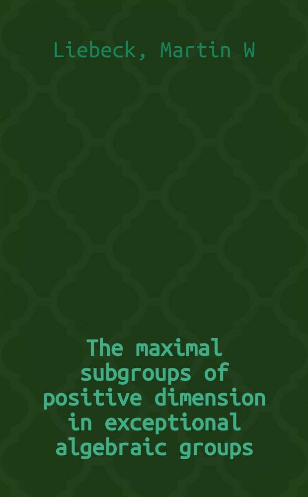 The maximal subgroups of positive dimension in exceptional algebraic groups