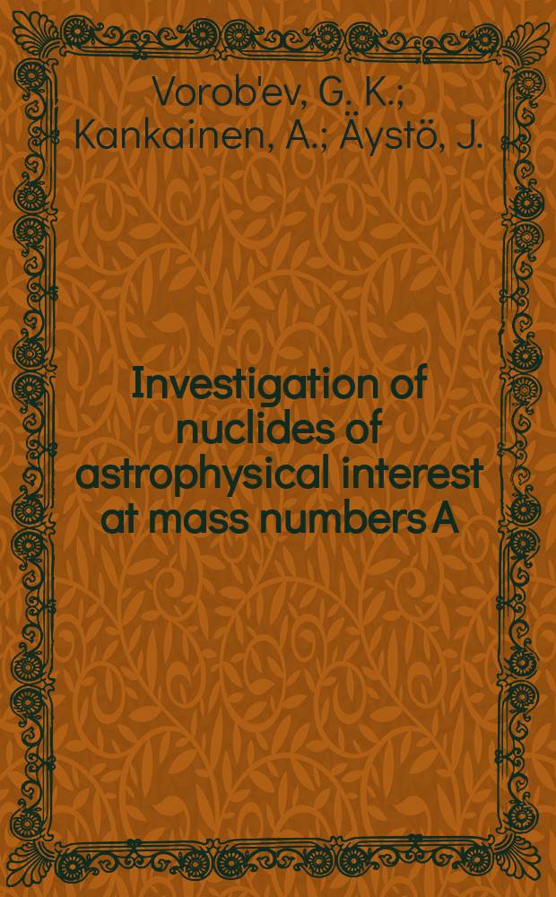 Investigation of nuclides of astrophysical interest at mass numbers A=81, 85 and 86