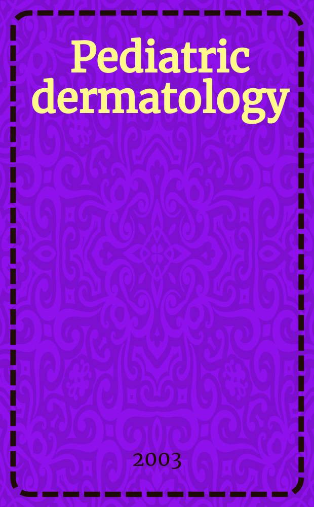 Pediatric dermatology = Детская дерматология.