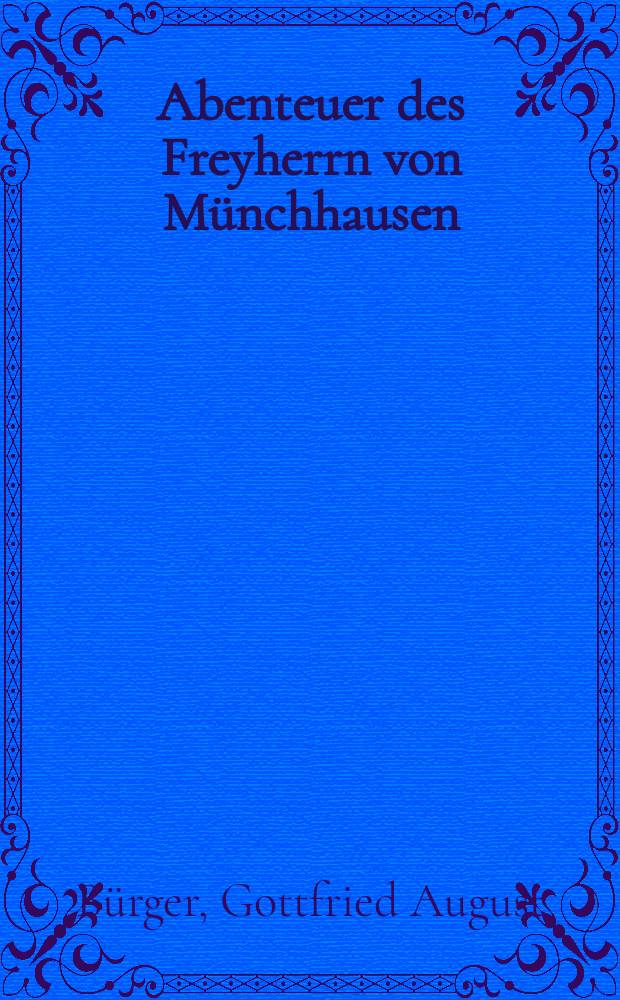 Abenteuer des Freyherrn von Münchhausen