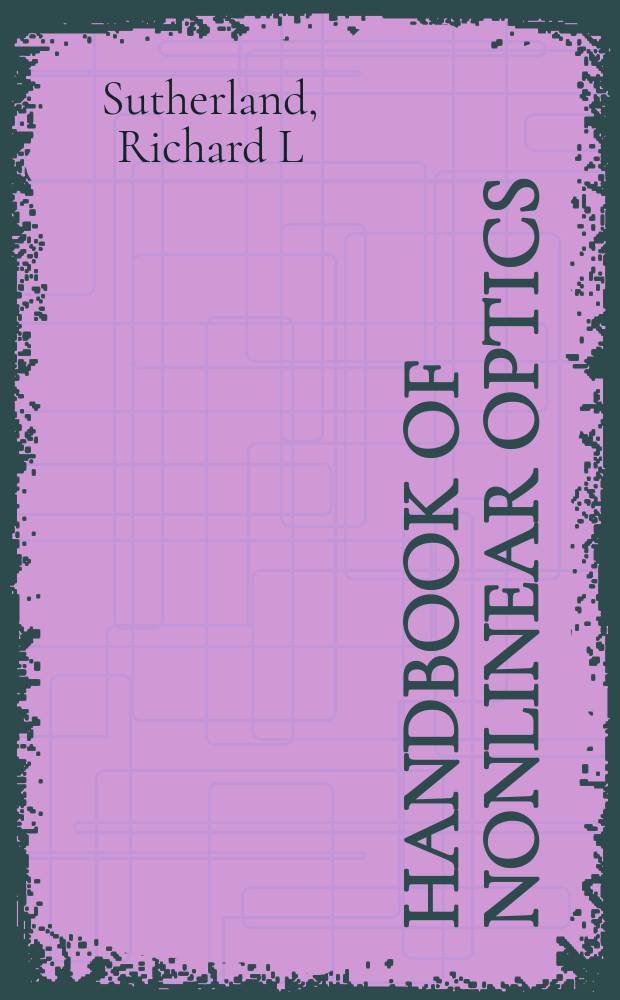Handbook of nonlinear optics