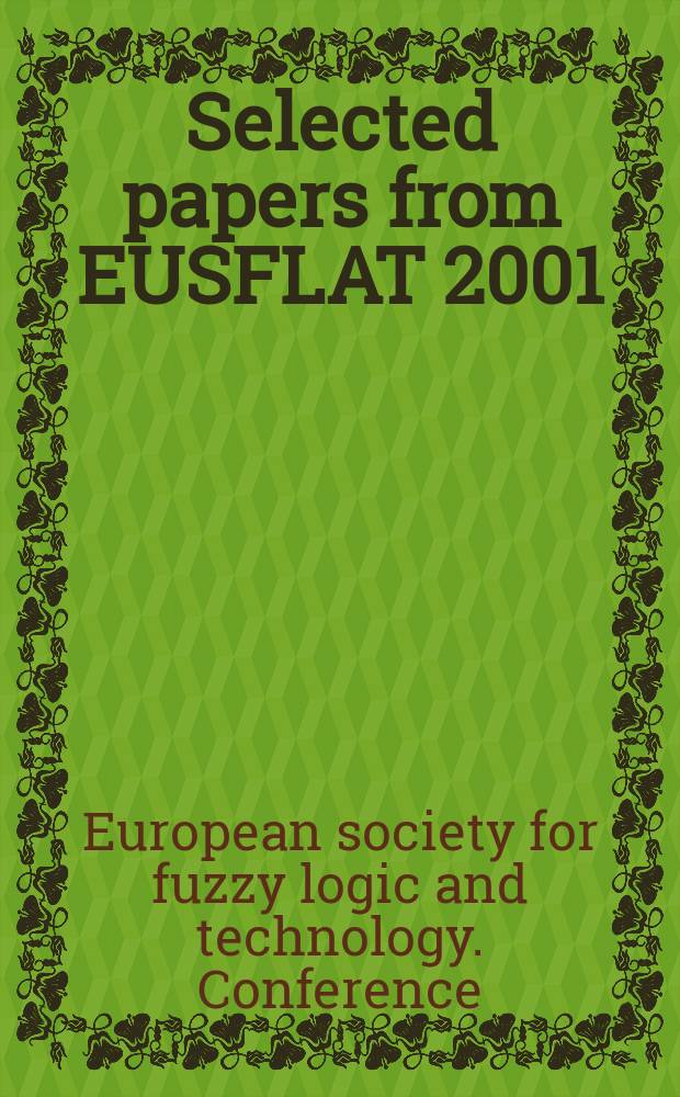 Selected papers from EUSFLAT 2001