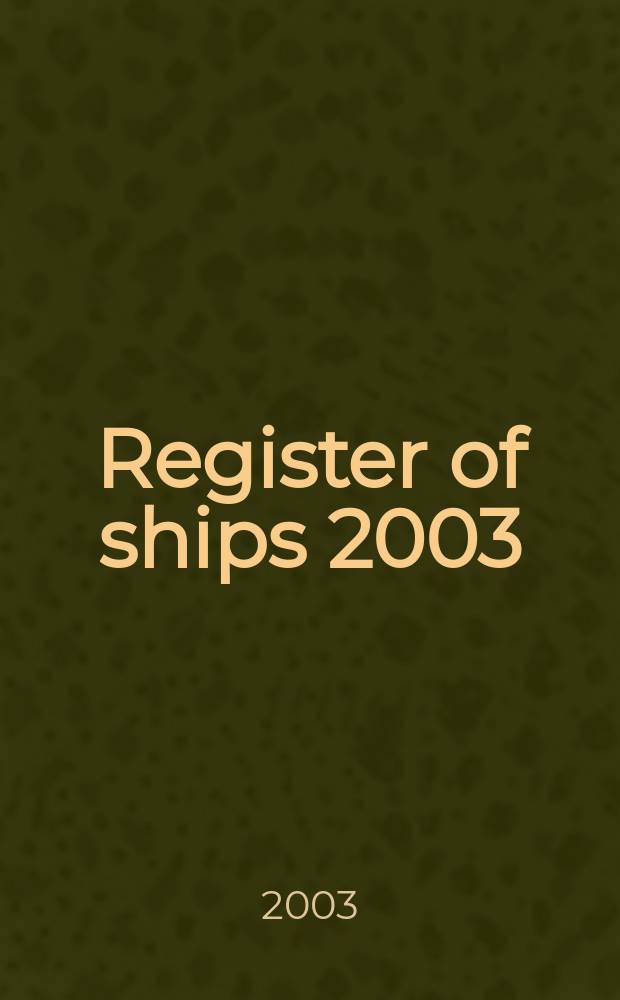 Register of ships 2003